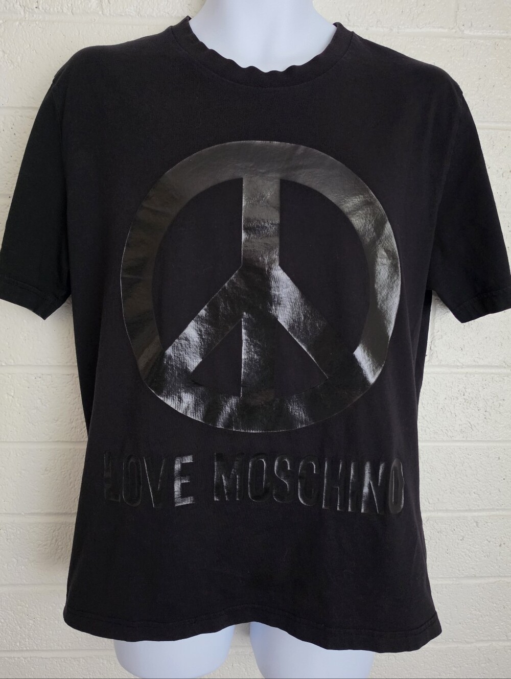 LOVE MOSCHINO Black Peace Sign T-Shirt